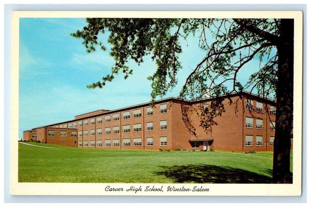 c1930's Carver High School Building Winston Salem North Carolina NC Postcard