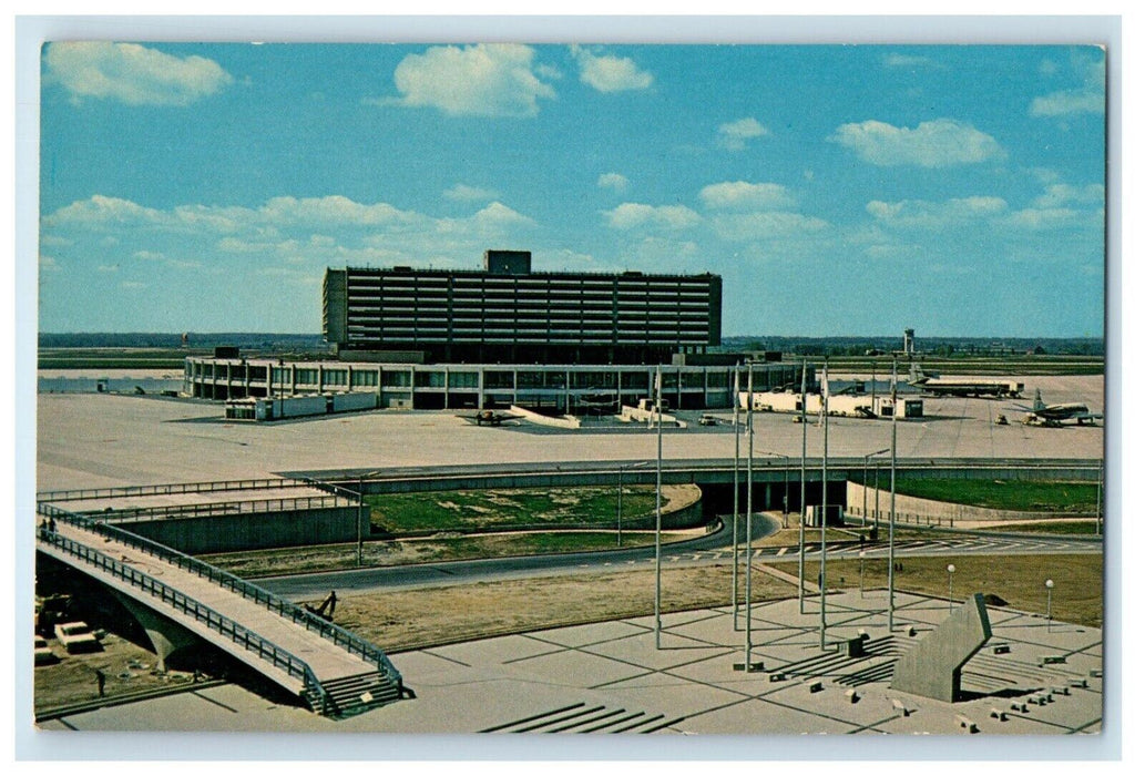 Toronto International Airport Scene Administration Bldg Ontario Canada Postcard