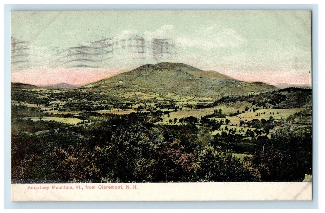 1912 Ascutney Mountain Claremont New Hampshire NH Vermont Antique Postcard