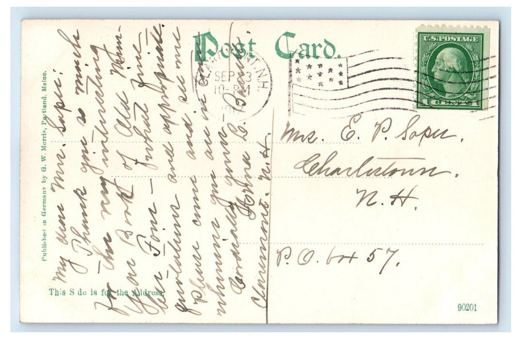 1912 Ascutney Mountain Claremont New Hampshire NH Vermont Antique Postcard