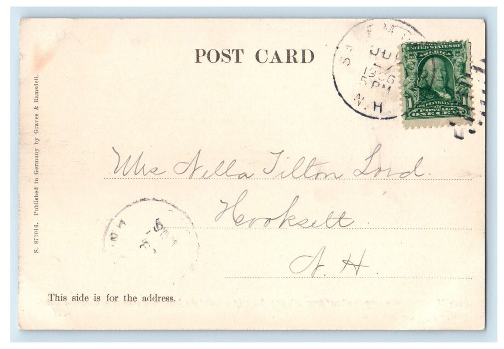 1906 Steamer Mineola Wharf Regular Shores Canobie Lake New Hampshire NH Postcard