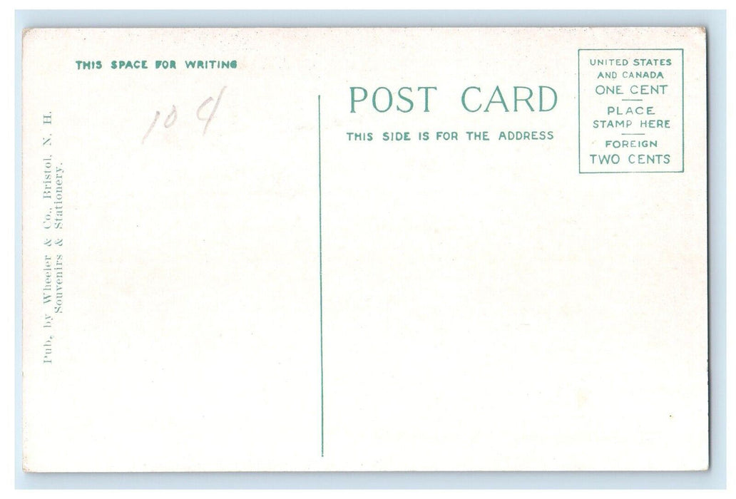 Newfound Lake From Pasquaney Inn Canoe Bristol New Hampshire NH Antique Postcard