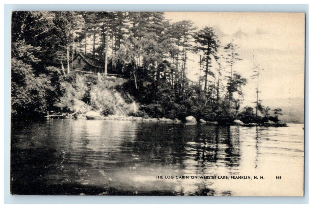 1940 The Log Cabin On Webster Lake Franklin New Hampshire NH Vintage Postcard