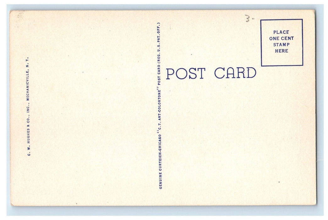 c1940's Public Bathing Beach Schroon Lake Adirondack Mts. New York Postcard