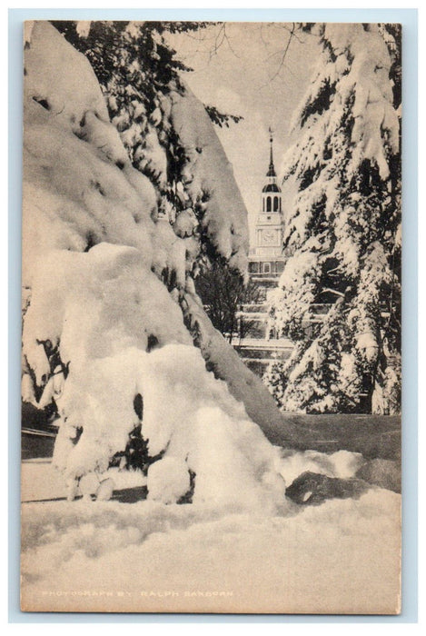 Baker Library Dartmouth College Snow Winter Hanover New Hampshire NH Postcard