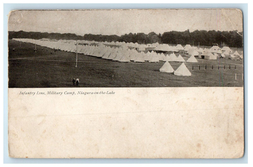 c1940's Infantry Line Military Camp Niagara on the Lake Canada Postcard