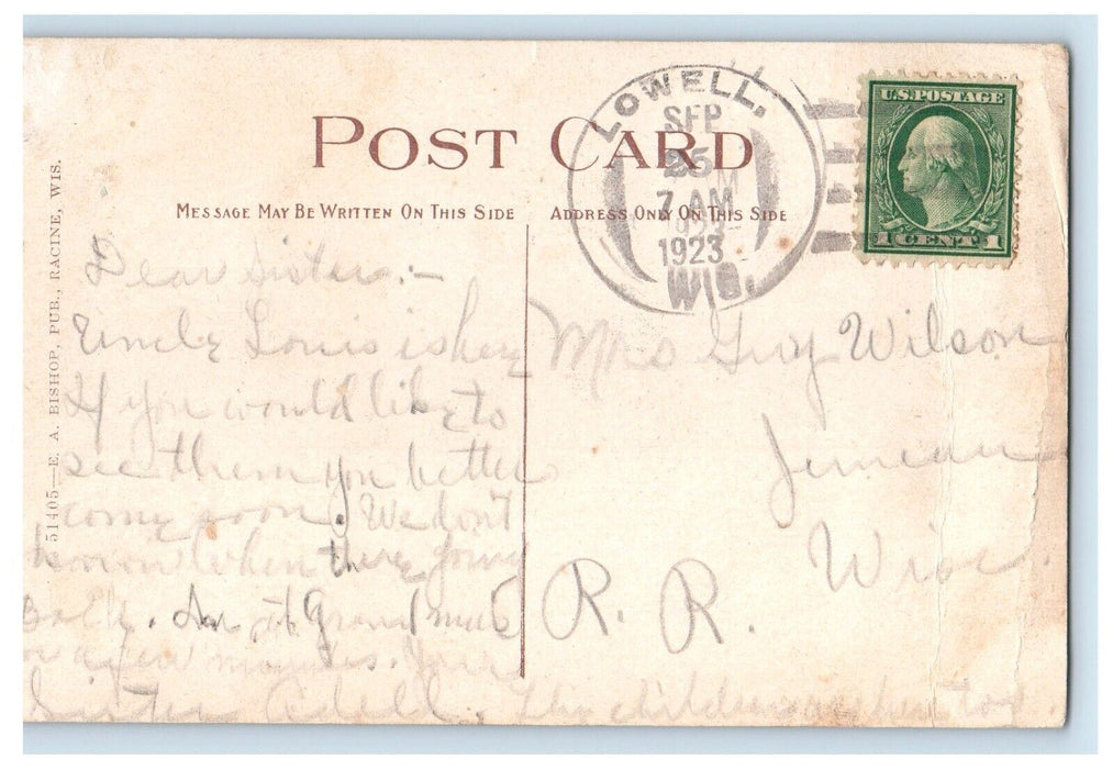 1923 John's Evangelical Lutheran Church Watertown Wisconsin WI Vintage Postcard