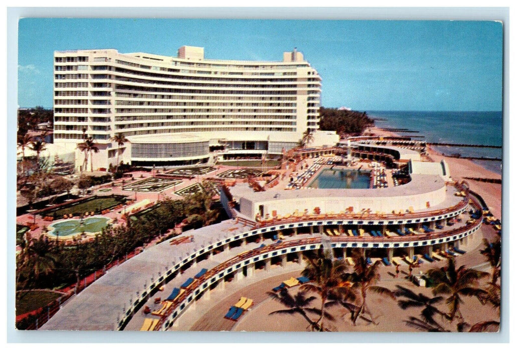 1964 Fontainebleau Largest And Newest Hotel Miami Beach Florida FL Postcard