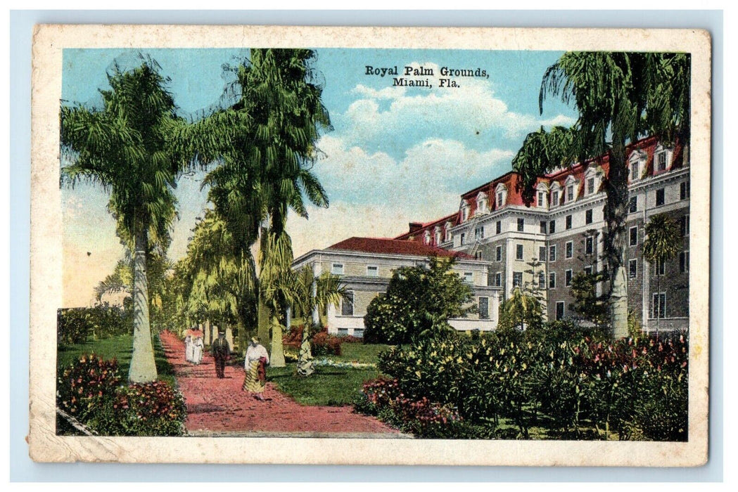 c1910's Royal Palm Grounds And Building Miami Florida FL Posted Antique Postcard