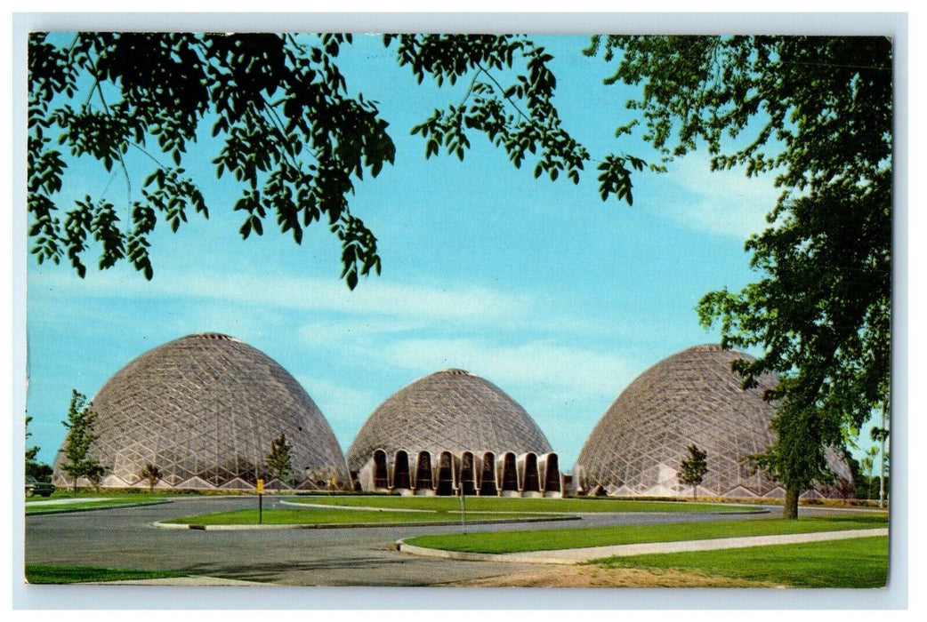 The New Horticultural Conservatory Milwaukee Wisconsin WI Vintage Postcard