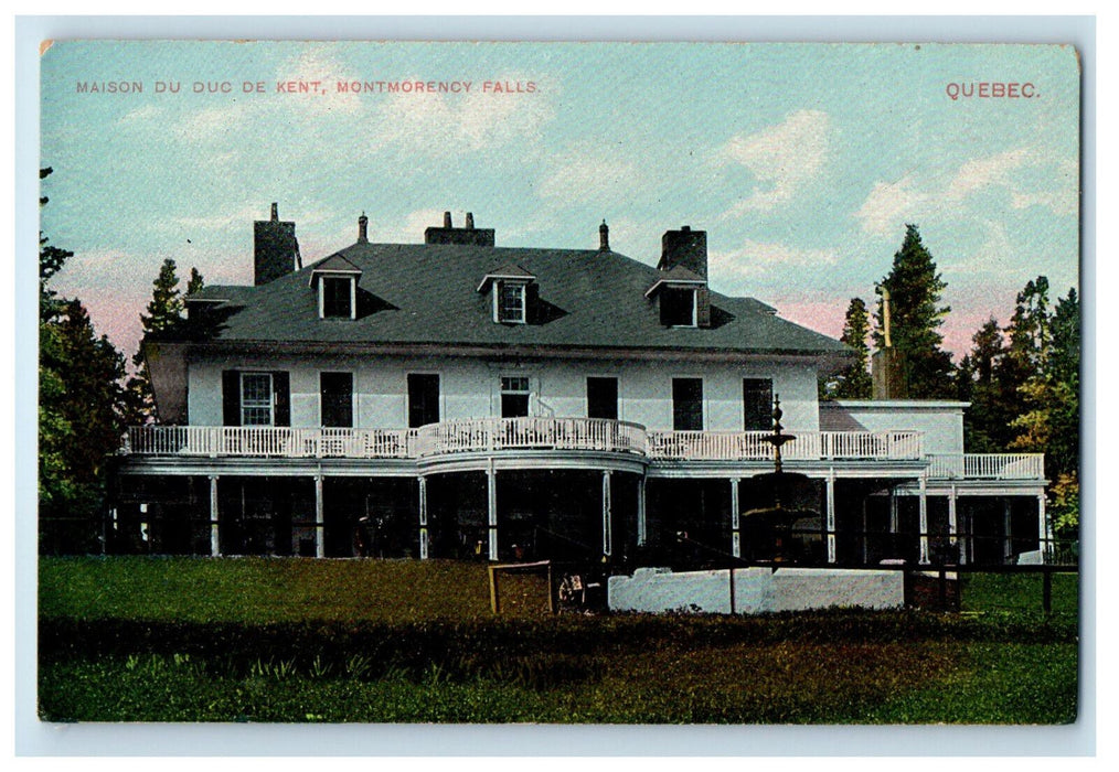 c1910 Maison Du Duc De Kent Montmorency Falls Quebec Canada Antique Postcard