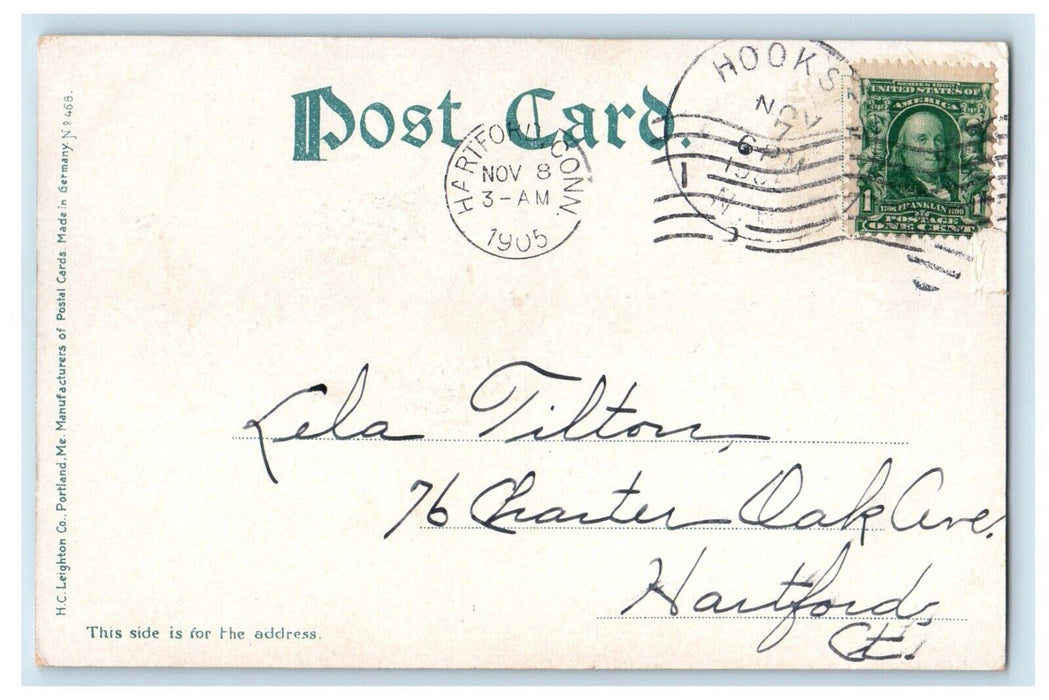 1905 Merrimac River Manchester New Hampshire NH Hartford Connecticut Postcard