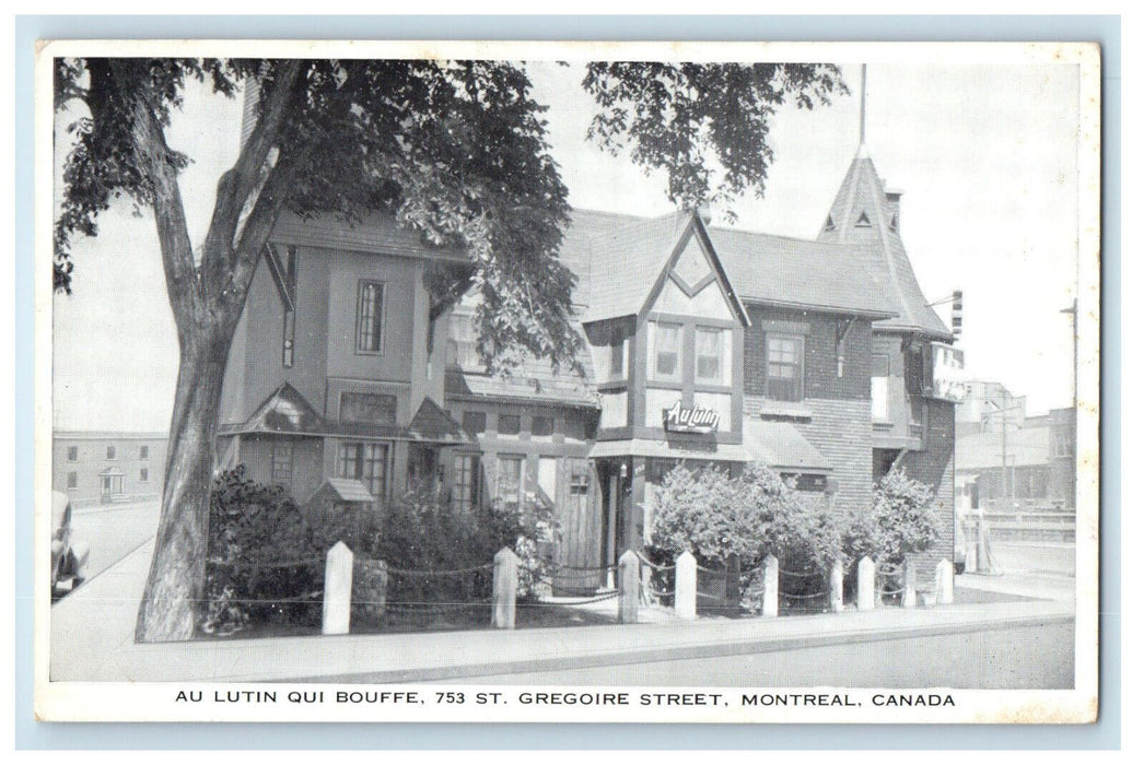 c1960s Front View, Au Lutin Qui Bouffe Gregoire St. Montreal Canada Postcard