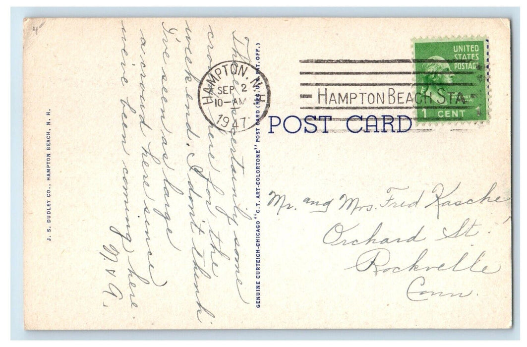 1947 Multiview Hampton Beach Hampton New Hampshire NH Vintage Posted Postcard