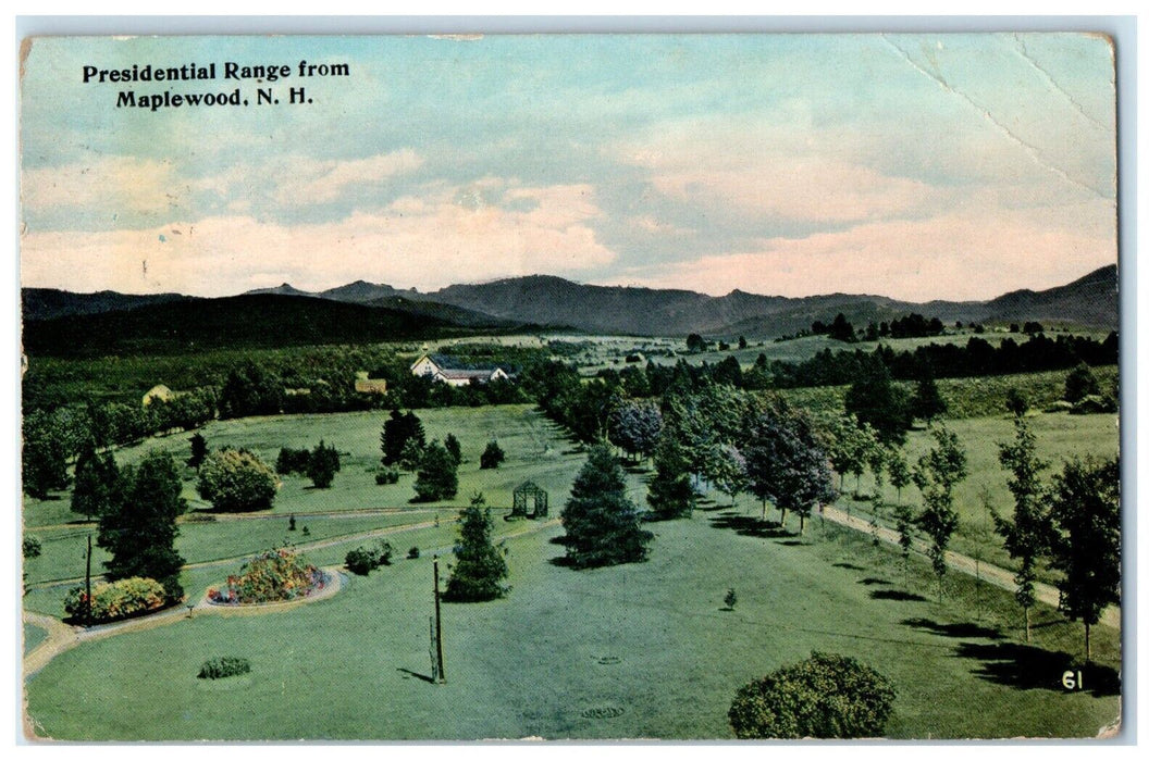 1914 Presidential Range from Maplewood Jackson New Hampshire NH Vintage Postcard