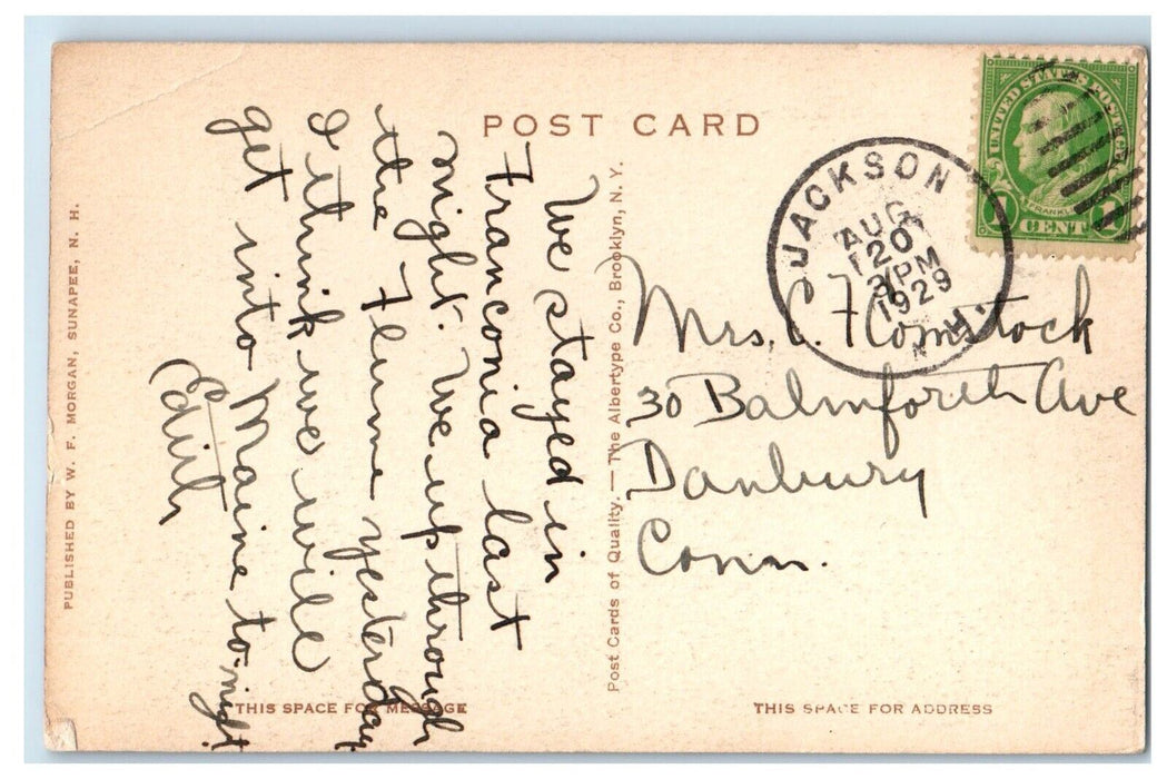 1929 Granliden Hotel Lake Sunapee Jackson New Hampshire NH Vintage Postcard