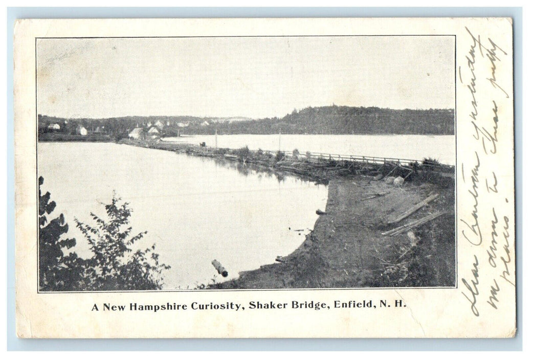 c1905 New Hampshire Curiosity Shaker Bridge Enfield New Hampshire NH Postcard