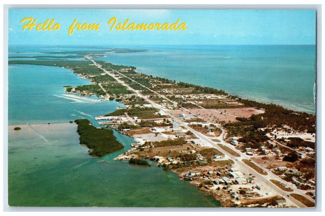 Airview Of Islamorada Key West Florida FL, Hello From Islamorada Postcard
