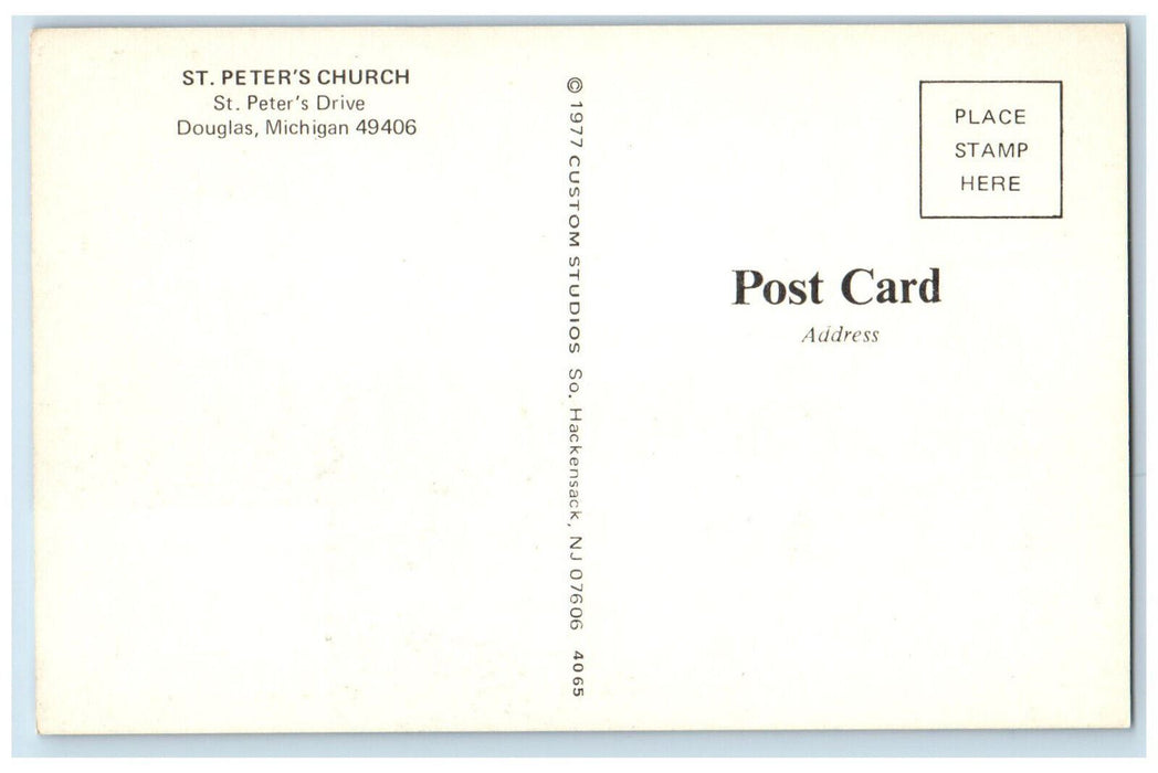 c1950's St. Peter's Church St. Peter's Drive Douglas Michigan MI Postcard