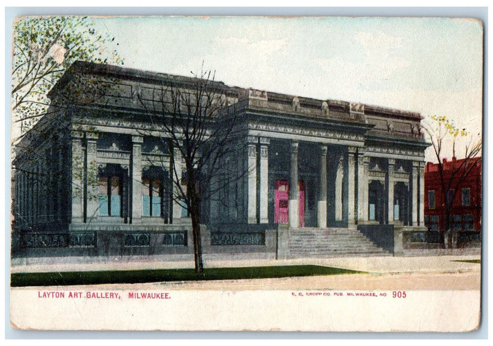 1909 Layton Art Gallery Miwaukee Wisconsin WI EC Kropp Co Posted Postcard