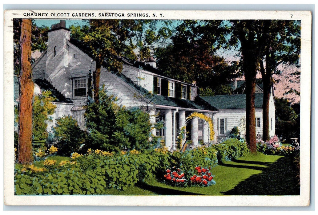 1984 Chauncy Olcott Gardens Saratoga Springs New York NY Posted Postcard