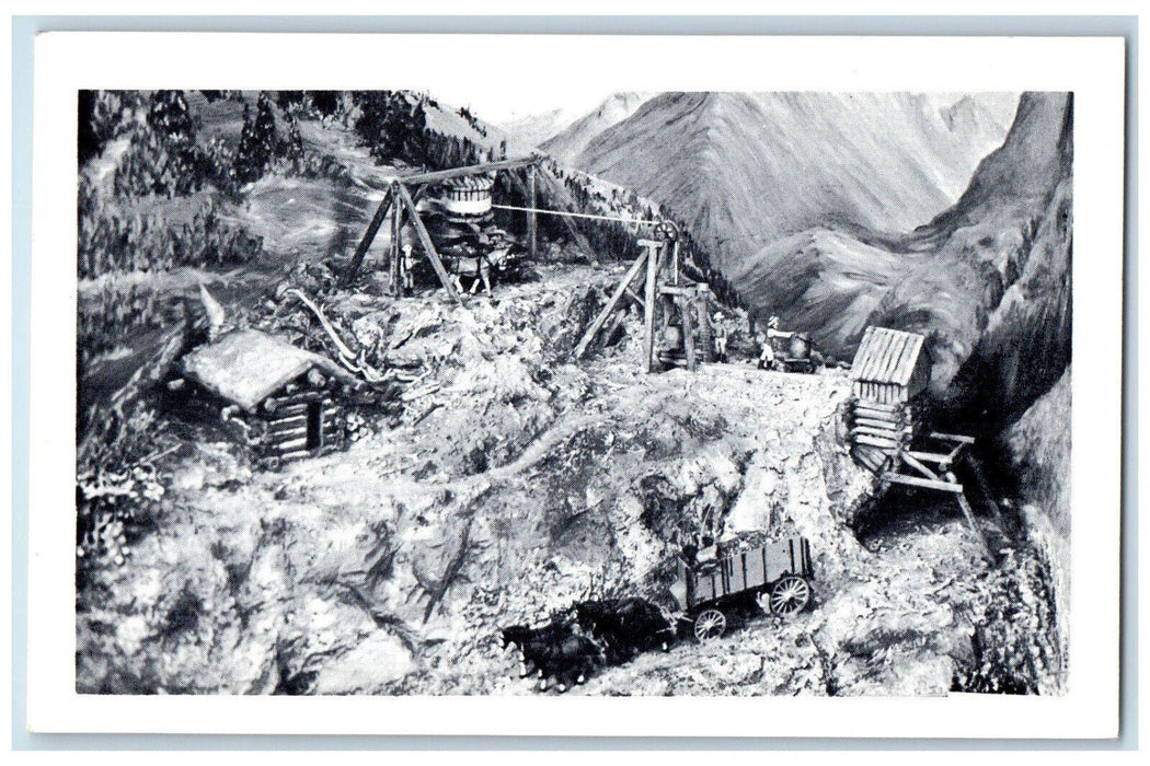 c1940's Wooden Log House Horse Carriage Mountain Stanley Studio Postcard