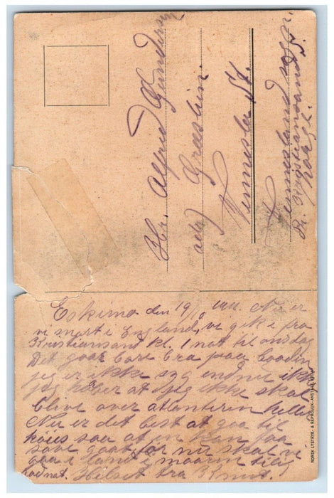 c1910's R. M. S. Eskimo Steamer Ship Smoke Posted Antique Postcard