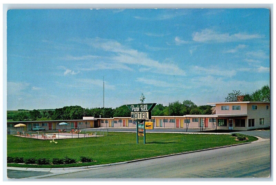 c1960's Park Hill Motel Roadside View Washington Kansas KS Vintage Postcard