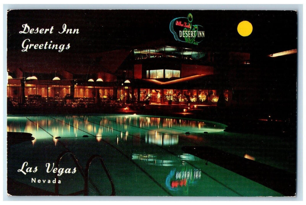 1960 Wilbur Clark's Dessert Inn Hotel Casino Las Vegas Nevada Vintage Postcard