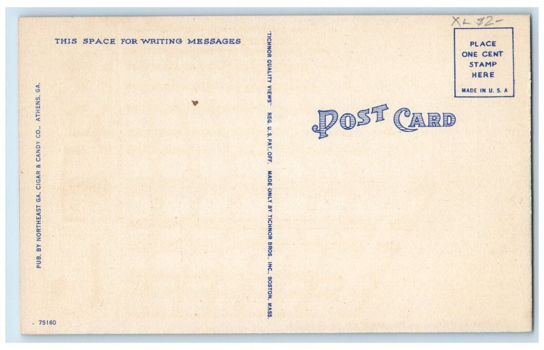 c1930's Holman Hotel Building Cars Roadside View Athens Georgia GA Postcard