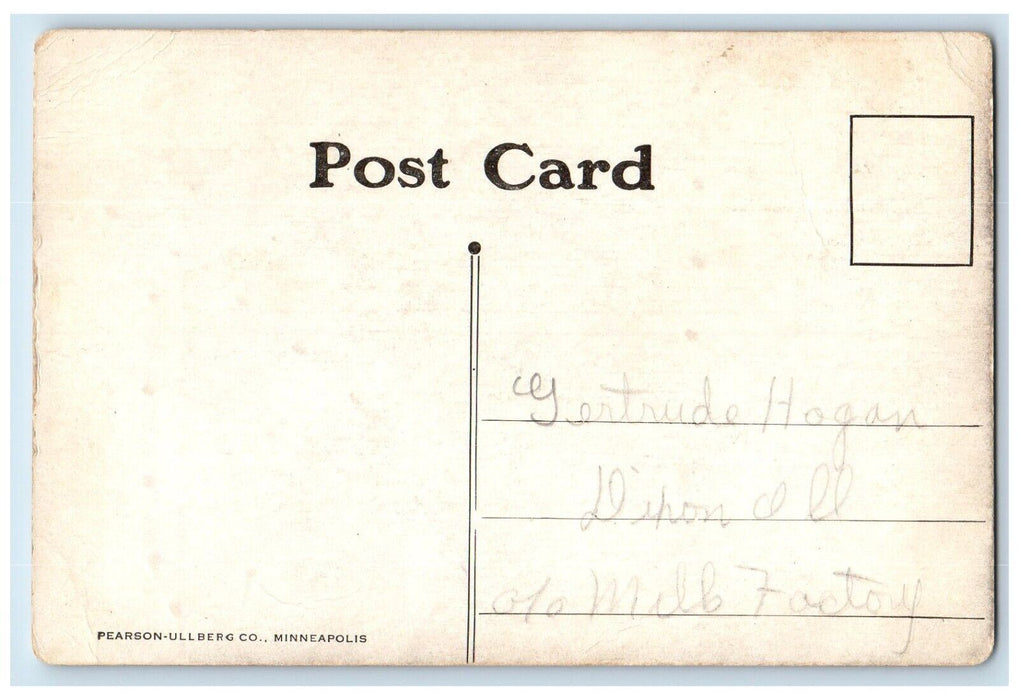 c1910 Green River Scenic View Cow Amboy Illinois IL Antique Vintage Postcard