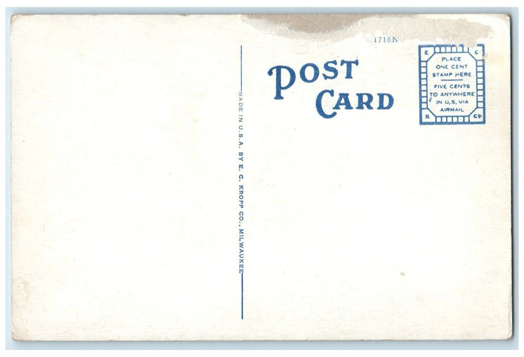 c1940 Lincoln The Soldier Monument at Dixon Illinois IL Antique Vintage Postcard
