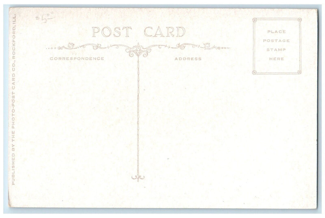 c1920 New CB & RR Depot Camp Grant Railroad Illinois IL Vintage Antique Postcard