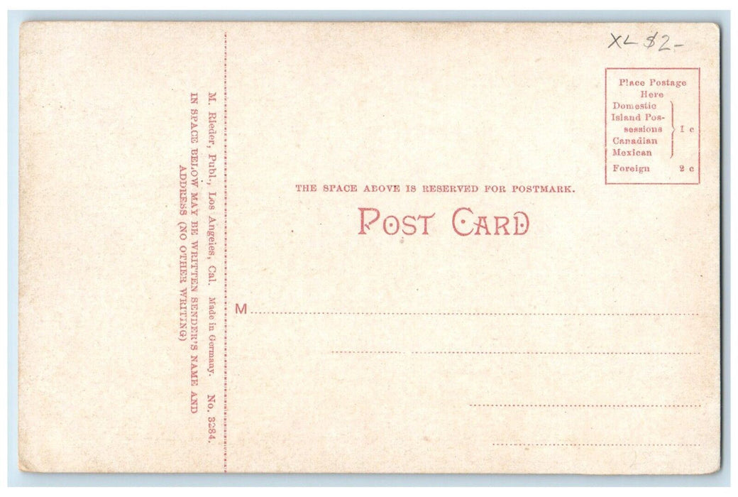 c1910's U.S Troppers On Fallen Sequoia White Horse California CA Postcard