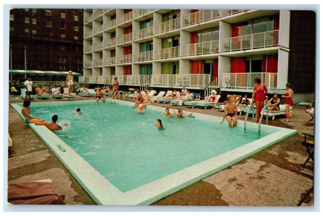 Bel Air Motor Hotels Building Swimming Pool Saint Louis Missouri MO Postcard