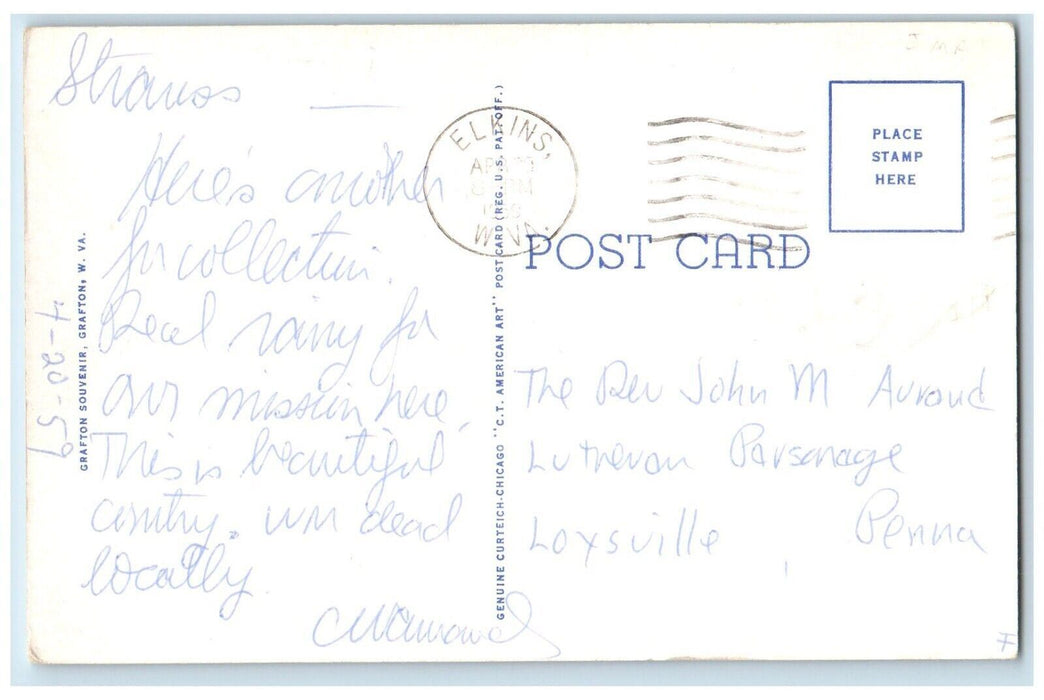 1959 Davies Memorial Presbyterian Church Elkins West Virginia WV Posted Postcard