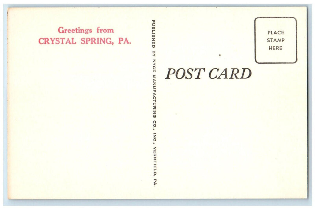 Greetings From Crystal Spring Pennsylvania PA, Donkey At The Farm Postcard