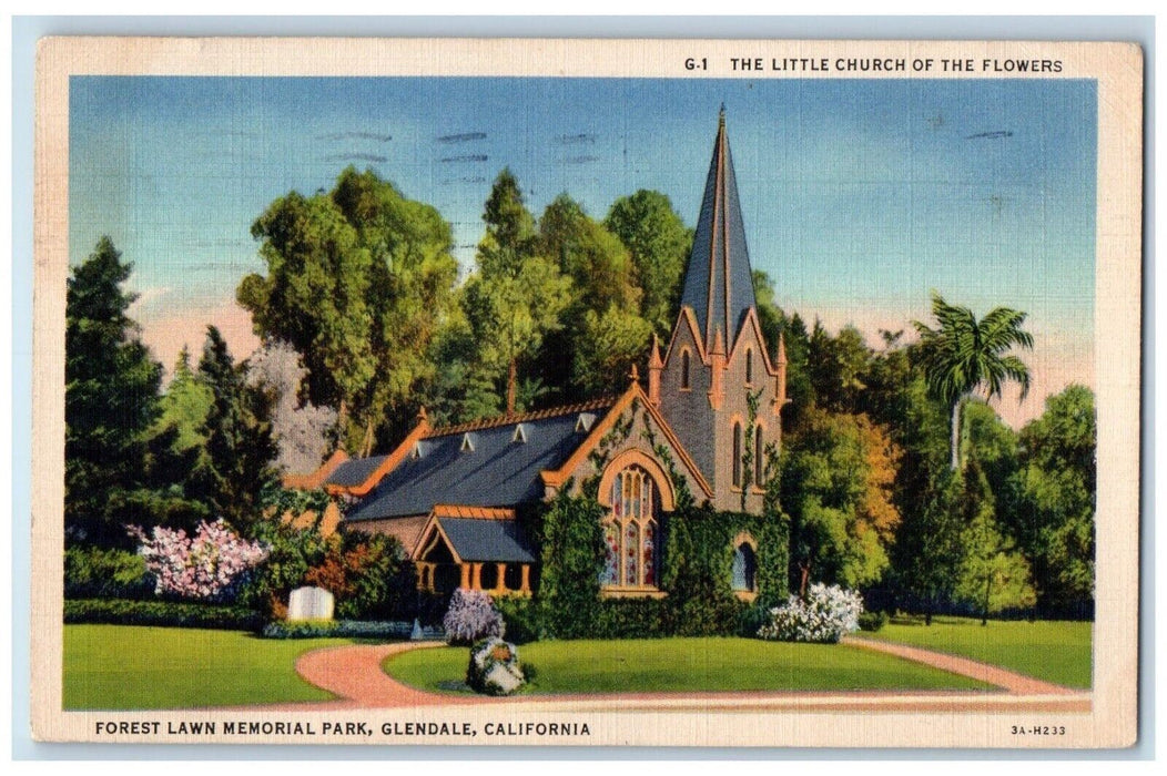 The Little Church Of The Flowers Forest Lawn Memorial Park Glendale CA Postcard