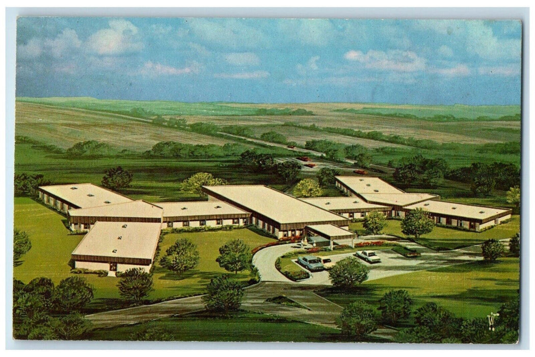Aerial View Of Odd Fellow Rebekah Home Mattoon Illinois IL Vintage Postcard