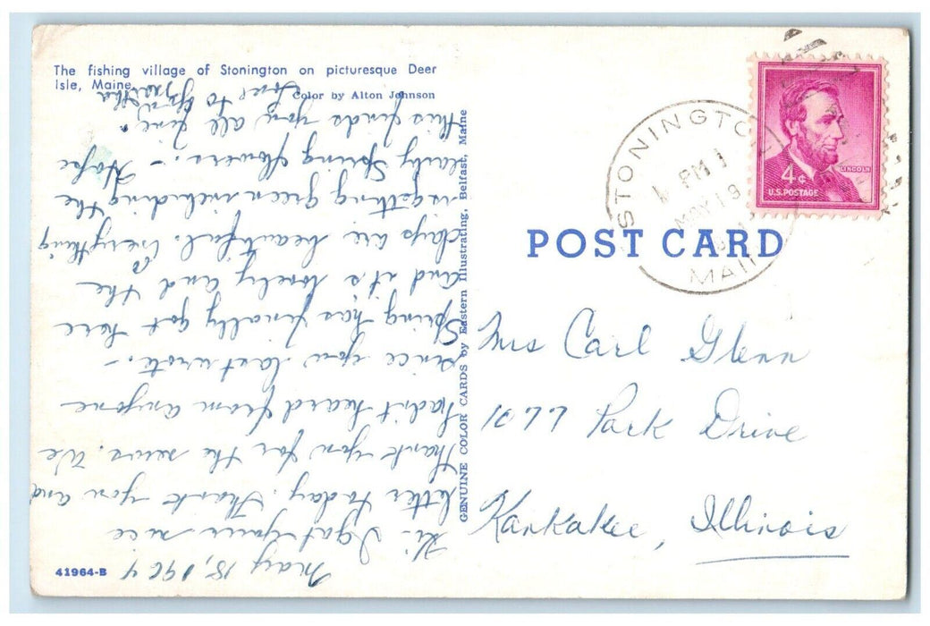 The Fishing Village Of Stonington On Picturesque Deer Isle Maine ME Postcard