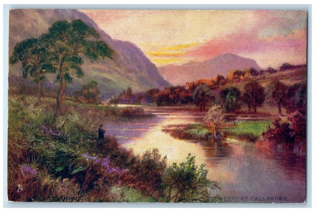 c1910 The Leny Through The Trossachs England Antique Oilette Tuck Art Postcard