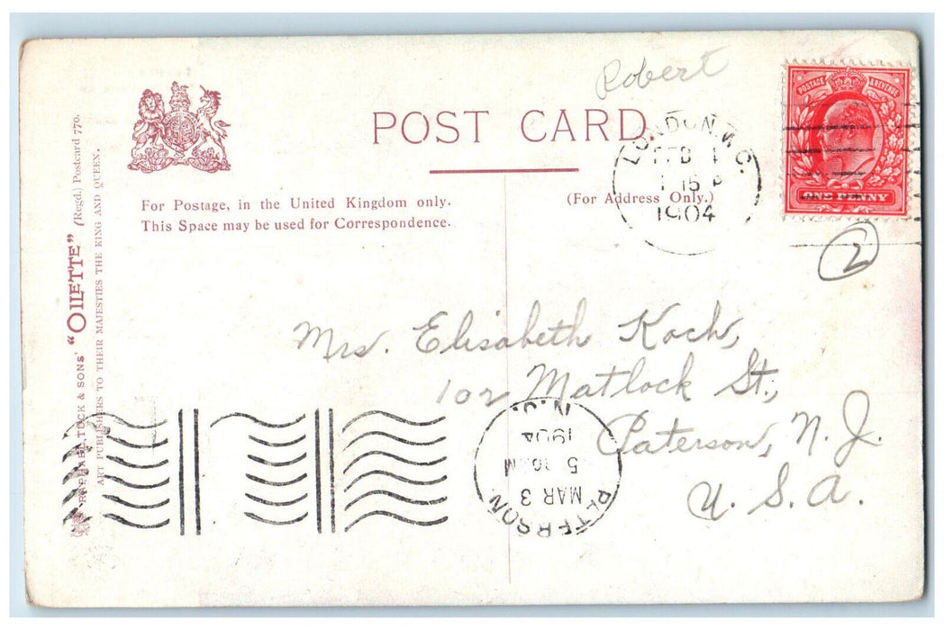 1904 London The Houses of Parliament From the River Oilette Tuck Art Postcard