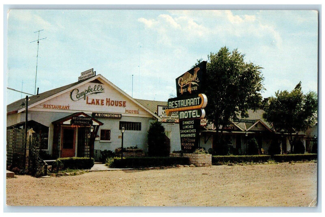 Campbell's Lake House Restaurant & Motel Lake Ozark Missouri MO Postcard