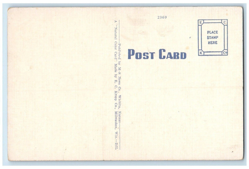 c1960's High School Building Street View Newton Kansas KS Vintage Postcard