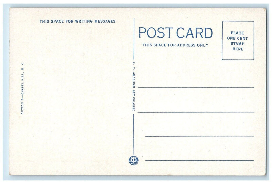 c1930's University Methodist Episcopal Church South Chapel Hill NC Postcard