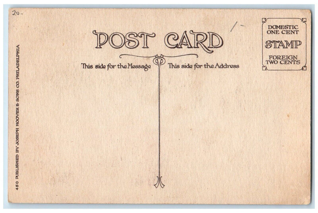 c1910's Christmas Boy Girl Present Gift Toy Holly Berries Antique Postcard