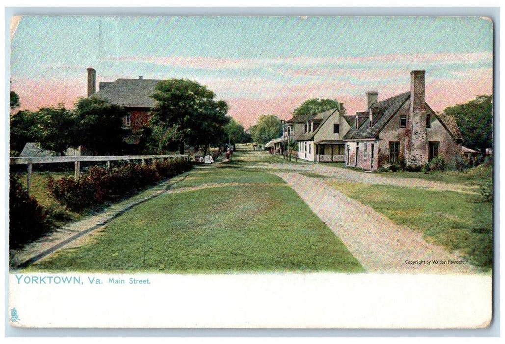 c1910 Main Street Yorktown Virginia VA Antique Unposted Tuck Art Postcard