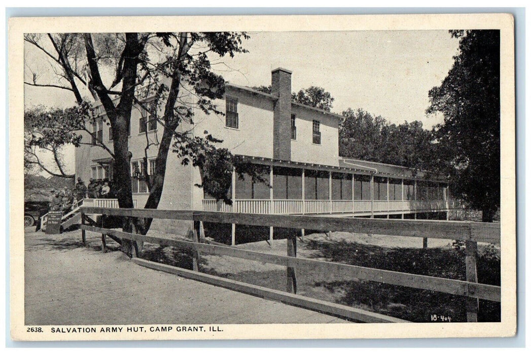 c1910 Salvation Army Hut Soldiers Camp Grant Illinois Vintage Antique Postcard