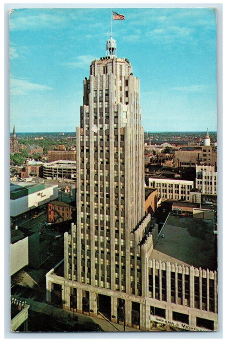 c1960 Lincoln Tower Tallest Buildings National Bank Fort Wayne Indiana Postcard