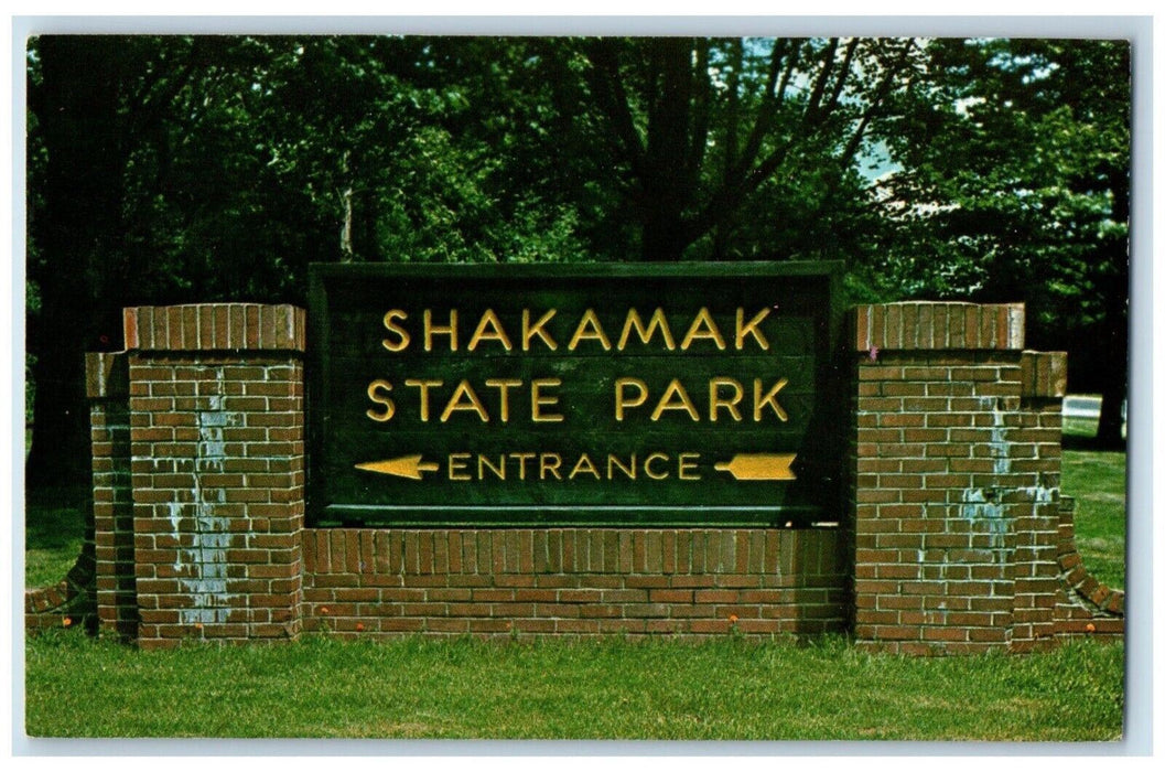 c1960 Shakamak State Park Entrance West Jasonville Facilities Indiana Postcard